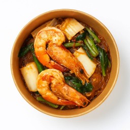 สุกี้แห้งกุ้ง