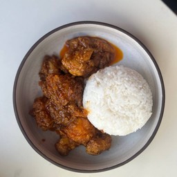 Burmese Masala Curry + Rice - แกงกะหรี่พม่า