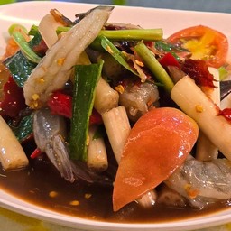 ตำไหลบัวกุ้งสด
