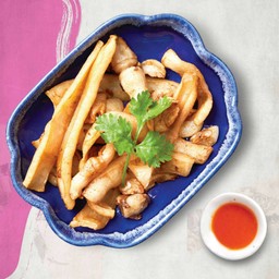 ปลาหมึกแดดเดียวทอด