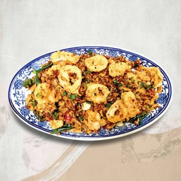 ปลาหมึกทอดคั่วพริกเกลือ