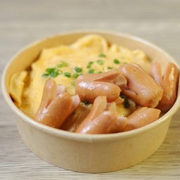 ข้าวไข่ข้น-ฮอทดอกทอด