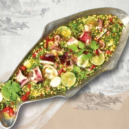 หมึกไข่นึ่งมะนาว