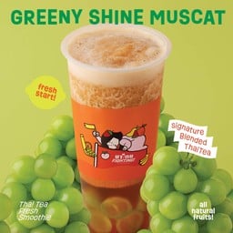 ชาไทย Fresh Smoothie Greeny Shine Muscat Size L ( from 63 Kcal )