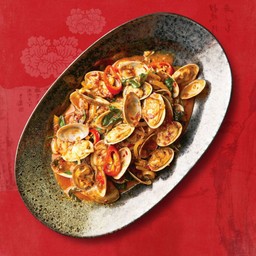 หอยลายอาซาริผัดพริกเผา