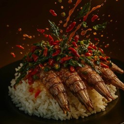 ข้าวราดกะเพรากั้ง