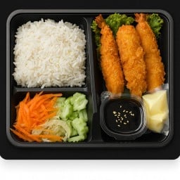 SET ข้าวหน้ากุ้งเทมปุระ ซอสทงคัตสึ+สลัดผัก