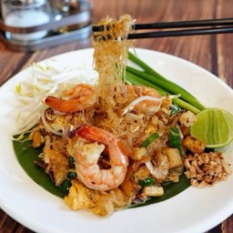 วุ้นเส้นผัดไทยกุ้งสด