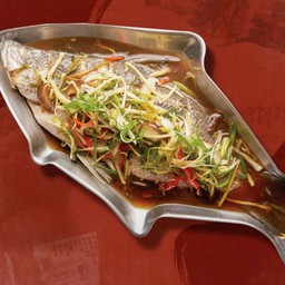 ปลากะพงนึ่งซีอิ๊ว