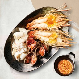 ทะเลรวม เล็ก (กุ้งแม่น้ำ, ปลาหมึก, หอยแครง)