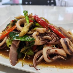 ผัดฉ่าปลาหมึก [กับข้าว]