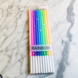 Rainbow candles