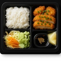 SET ข้าวหน้าไก่กรอบซอสเกาหลี(เผ็ดคูณสอง)+สลัดผัก