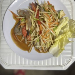 ตำปลาร้ากุ้งสด/กุ้งลวก