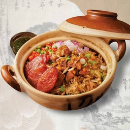 ข้าวหมูสับบะเต็ง อบหม้อดิน