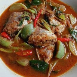 แกงป่าปลาทรายแดง ปลากระบอก