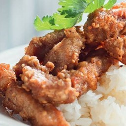 ข้าวหมูทอดงา