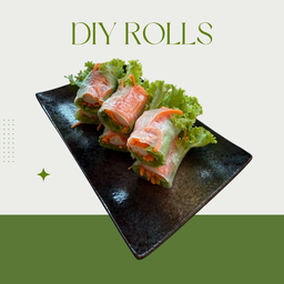DIY salad rolls สลัดโรลแบบเลือกเนื้อเองได้