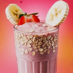 Strawberry Oatly ( ข้าวโอ๊ต + สตรอเบอร์รี่ + กล้วย )