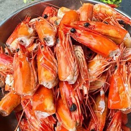 หัวกุ้งนึ่งพร้อมน้ำจิ้มซีฟู้ด
