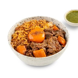 ลด 20% Beef Stew Rice Bowl (ข้าวหน้าสตูว์เนื้อตุ๋น+ไข่ดอง)