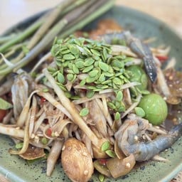 ตำลาวมะกอกกุ้งสด