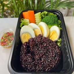 ข้าวไข่ต้ม + พริกน้ำปลา