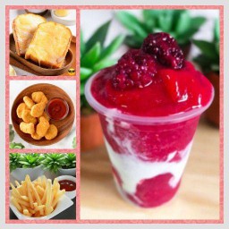 ผลไม้สดปั่น&ปังปิ้งbyปีใหม่