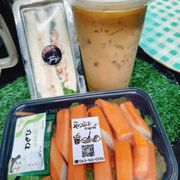 ชุดซาซิมิปูอัด+แซนวิช+น้ำ