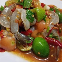 ตำเหลากุ้งสดปลาร้า