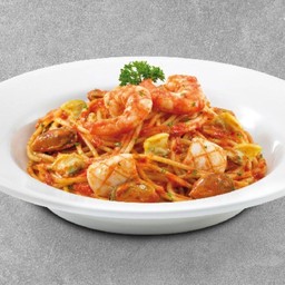สปาเก็ตตี้ผัดซอสทะเลSpaghetti with Seafood Sauce