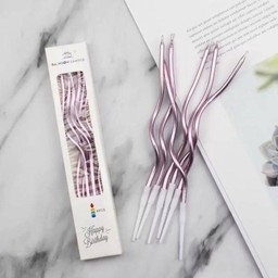 เทียนเกลียวยาว (สีโรสโกลด์)