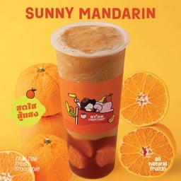 ชาไทย Fresh Smoothie Sunny Mandarin Size L ( เริ่มต้น 75 Kcal )