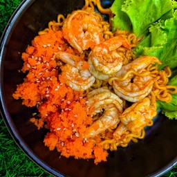 มาม่าผัดไข่กุ้ง ( กุ้ง )