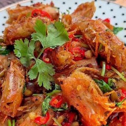 หัวกุ้งคั่วพริกเกลือ