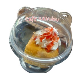 ปังกลมกล่อมนุ่มนุ่ม วิป+ซอสสตอเบอรี่