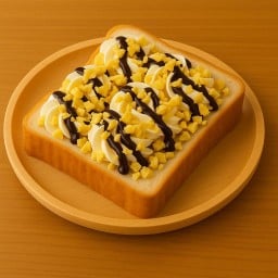 ขนมปังวิปครีมช็อคโกแลตทุเรียนทอด