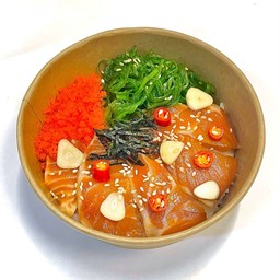 ข้าวหน้าแซลมอนดอง