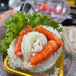 แซนด์วิชกุหลาบ1ดอก (ปูอัด)