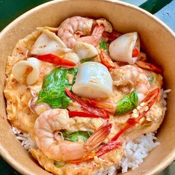 ข้าวไข่ข้นห่อหมกทะเลเดือด