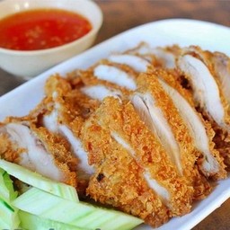 ไก่ทอดสับ+น้ำจิ้มไก่ สั่งเป็นกับ