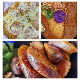 ชุดประหยัด(พิซซ่าไส้กรอกไก่และข้าวซอยไก่และไส้อั่ว)