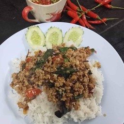 กระเพราหมูสับ
