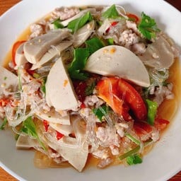 ยำวุ้นเส้นหมูสับ+หมูยอ