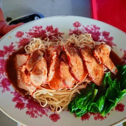 บะหมี่แห้งหมูแดง(บะหมี่ทำเอง)