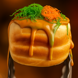 ปังปิ้งไส้เนยถั่ว+ฝอยทองทูโทน