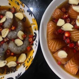 แซลมอนดอง กุ้งดอง by พีพีม่อนดอง