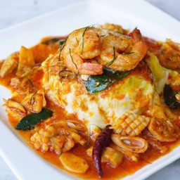 ข้าวหน้าไข่ข้น(ทะเล)ต้มยำ