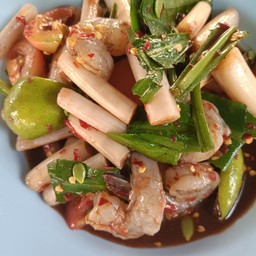 ตำไหลบัวกุ้งสด