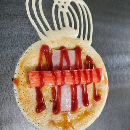 พิซซ่า+ปูดอัด+เบคอน